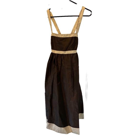 J.Crew Chocolate Brown Silk Linen Babydoll Dress Size 2 | Talitha Short Mini - Picture 1 of 6